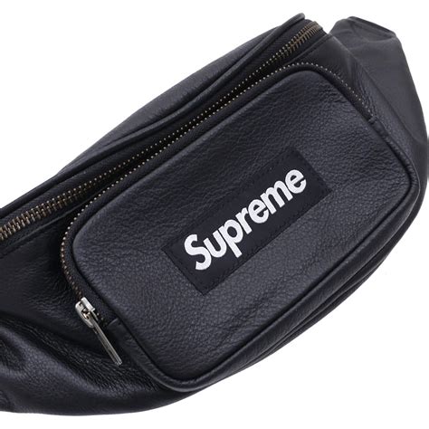 supreme leather waist bag